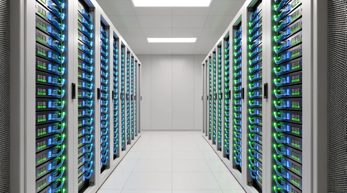 Server infrastructure representing high-performance systems